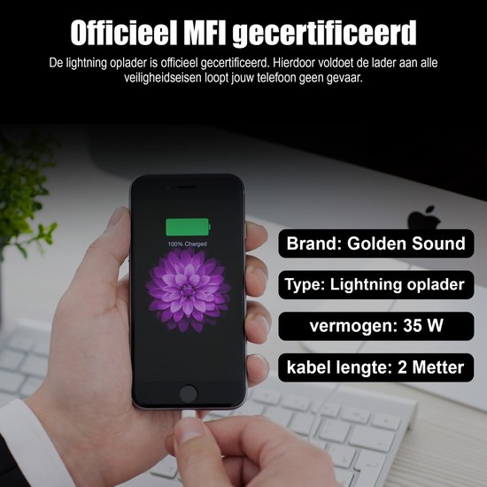 Chargeur ultra-rapide Golden Sound 20 W