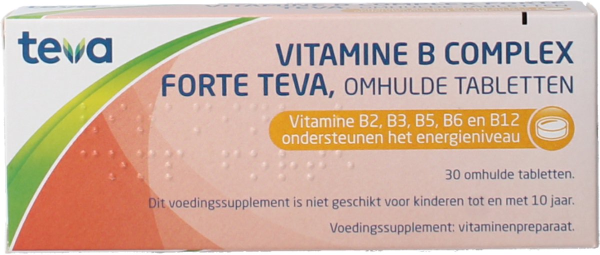 Goedkoopste Teva Vitamine B complex forte 30 Tabletten