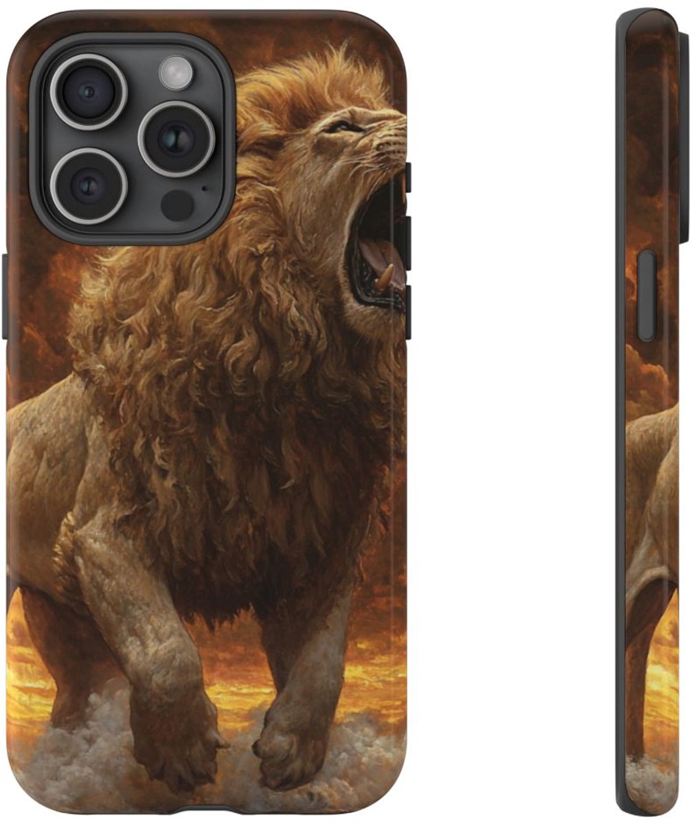 Schilderachtige Brullende Leeuw – Telefoonhoesje Geschikt voor iPhone 15 Pro Max