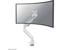 Neomounts NEXT Core DS70PLUS-450WH1 Monitorarm 1 scherm - 17-49" - 1-18 kg (curved 14 kg) - gasveer - 180°-stop - Topfix - Easy Install-model - 100% plasticvrije verpakking - wit
