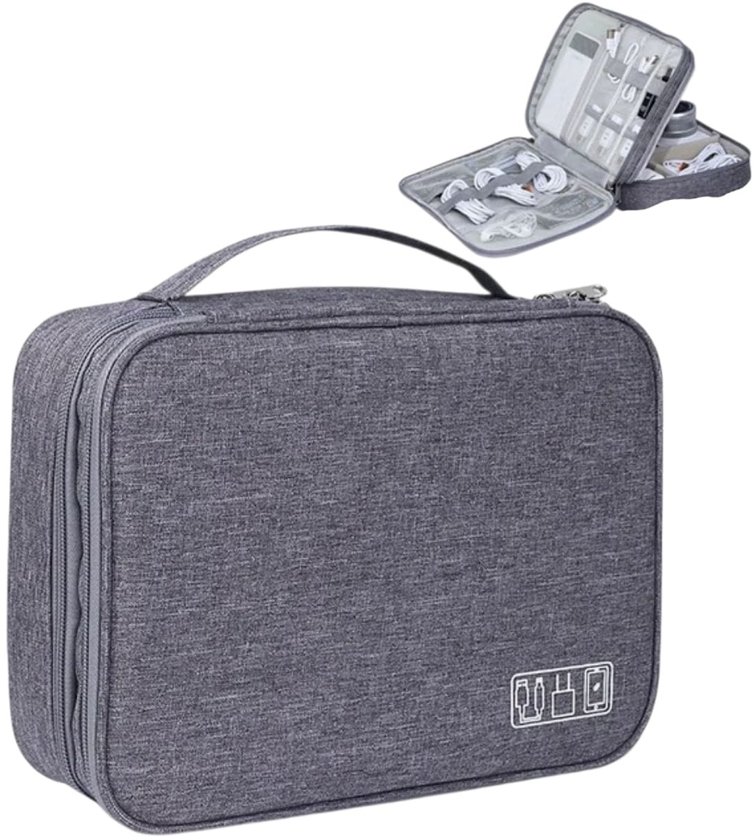 Tas Organiser - Kabel Organiser Tas - Multifunctionele Opbergtas voor Elektronica en Accessoires - Reizen Opbergdoos - Digitale Opbergtas voor Tablet, Kabels en Accessoires - Oplader tas - Elektronica - Etui - Organizer