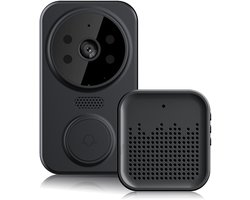 Slimme Video Deurbel – Tuya Smart WiFi Camera – HD Beeld & Intercom – Nachtzicht Beveiliging – Voor Thuis – Draadloos – Zwart – Compact – 1 Stuk