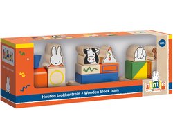 Nijntje houten speelgoed blokkentrein, trein met blokken - peuter kleuter educatief speelgoed - vanaf 1,5 jaar - Bambolino Toys cadeau tip