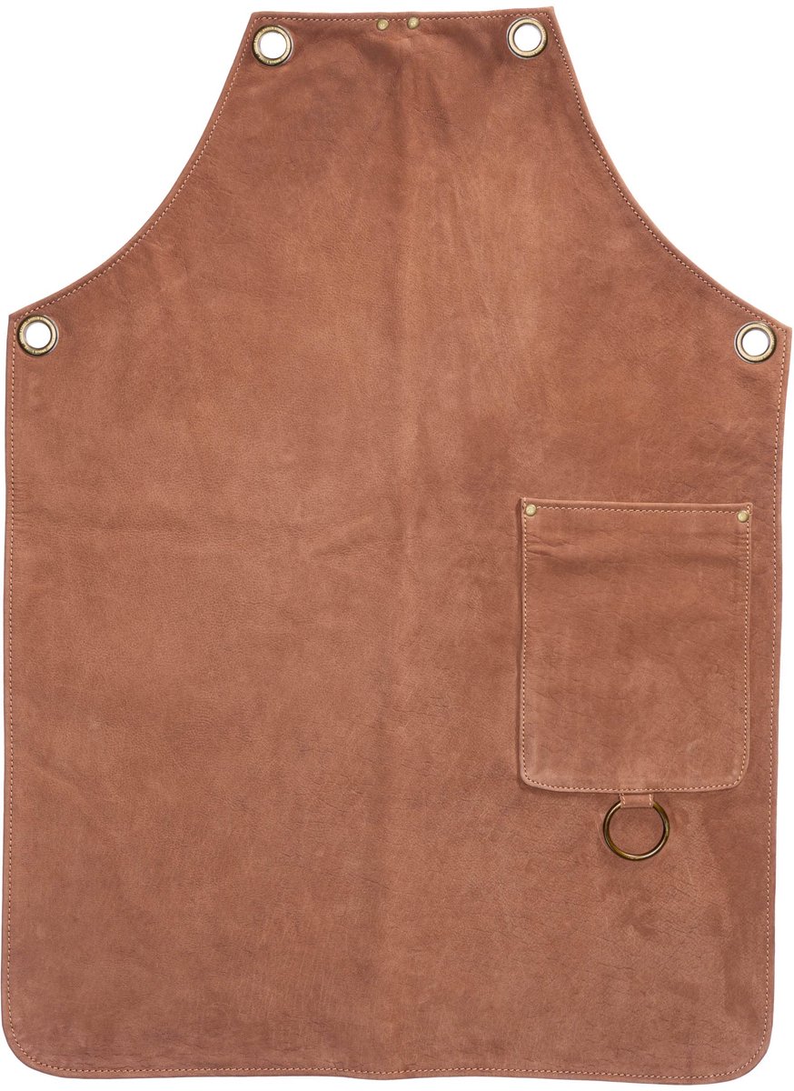 Angus Stoke leren schort voor grillen - leren grillschort - BBQ-schort leren kookschort - Eric (XXL/XXXL)