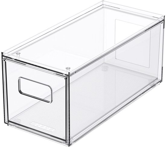 Boîte de rangement So Clever x Vacane avec tiroir étroit - Transparente - Empilable | Sans BPA