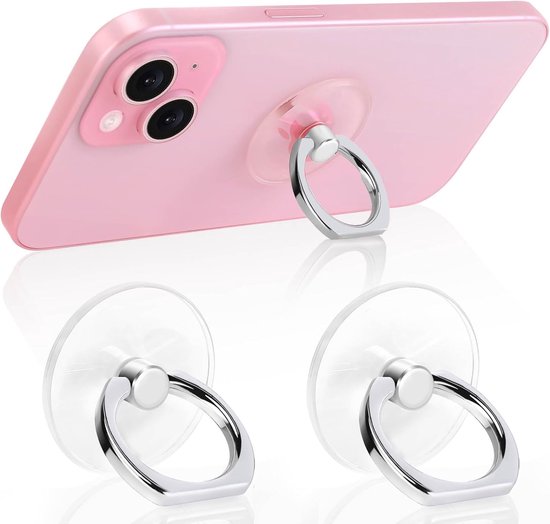 4 Pcs Mobile Phone Ring Holder Ring Holder Mobile Phone Ring Holder Transparent 360 Degree Rotation Ring Holder for Mobile Phone Tablets