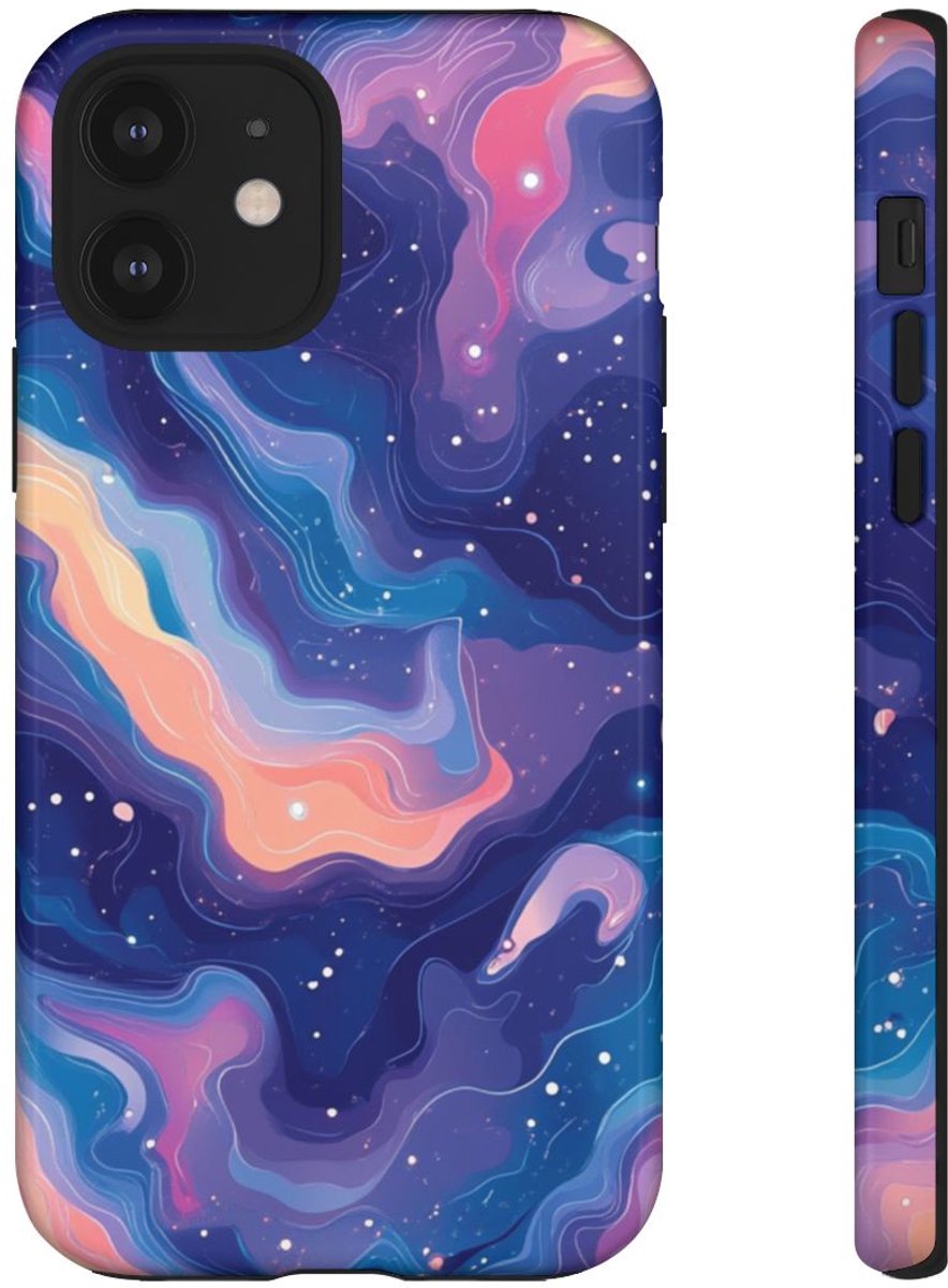 Kleurrijke Abstracte Kosmische Wervelingen – Telefoonhoesje Geschikt voor iPhone 12