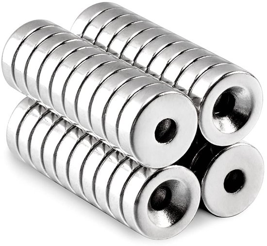 Vicloon Magneten N52 Extra Sterk, 16 Stuks Magneten, 12 X 16 Mm