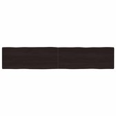vidaXL - Plateau de table - naturel - bord - 200x40x(2-4)cm - eikenhout - marron foncé