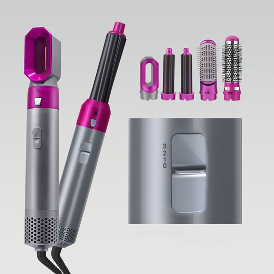 Foto: Chiwin multistyler 5 in 1 1000w f hnborstel stijlborstel krulborstel haarkruller automatisch 2 met keramische toermalijncoating beschermt tegen hitteschade 360 draaibare kabel kort lang haar