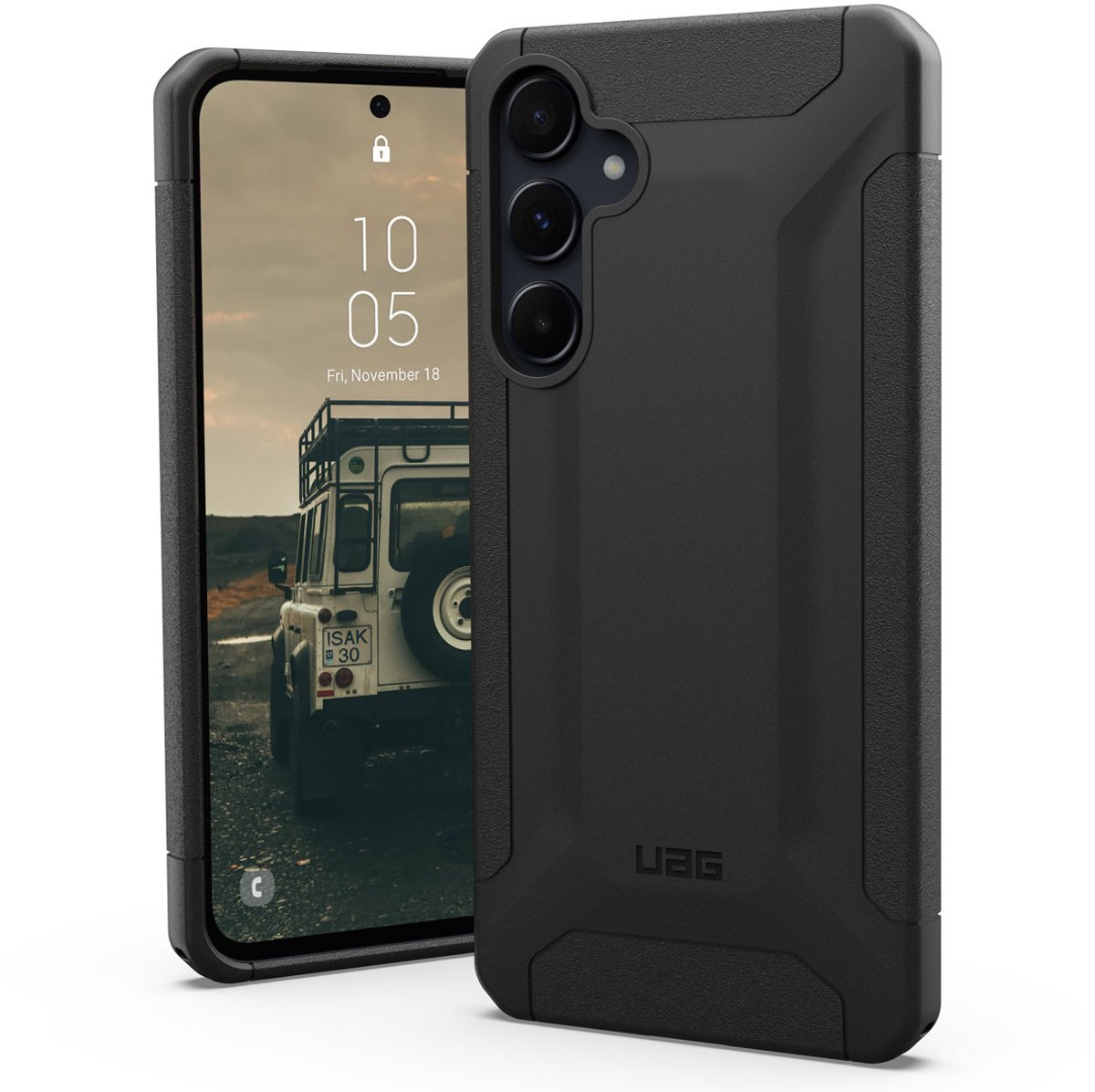 Urban Armor Gear Scout Hoesje Geschikt voor Samsung Galaxy A55 - Back Cover Robuust - Beschermhoes - Militaire Standaard - Zwart