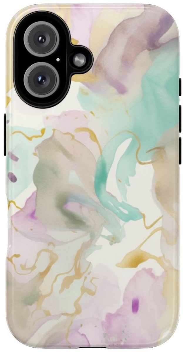 Zachte Waterverf Abstract Fluid Design – Telefoonhoesje Geschikt voor iPhone 16