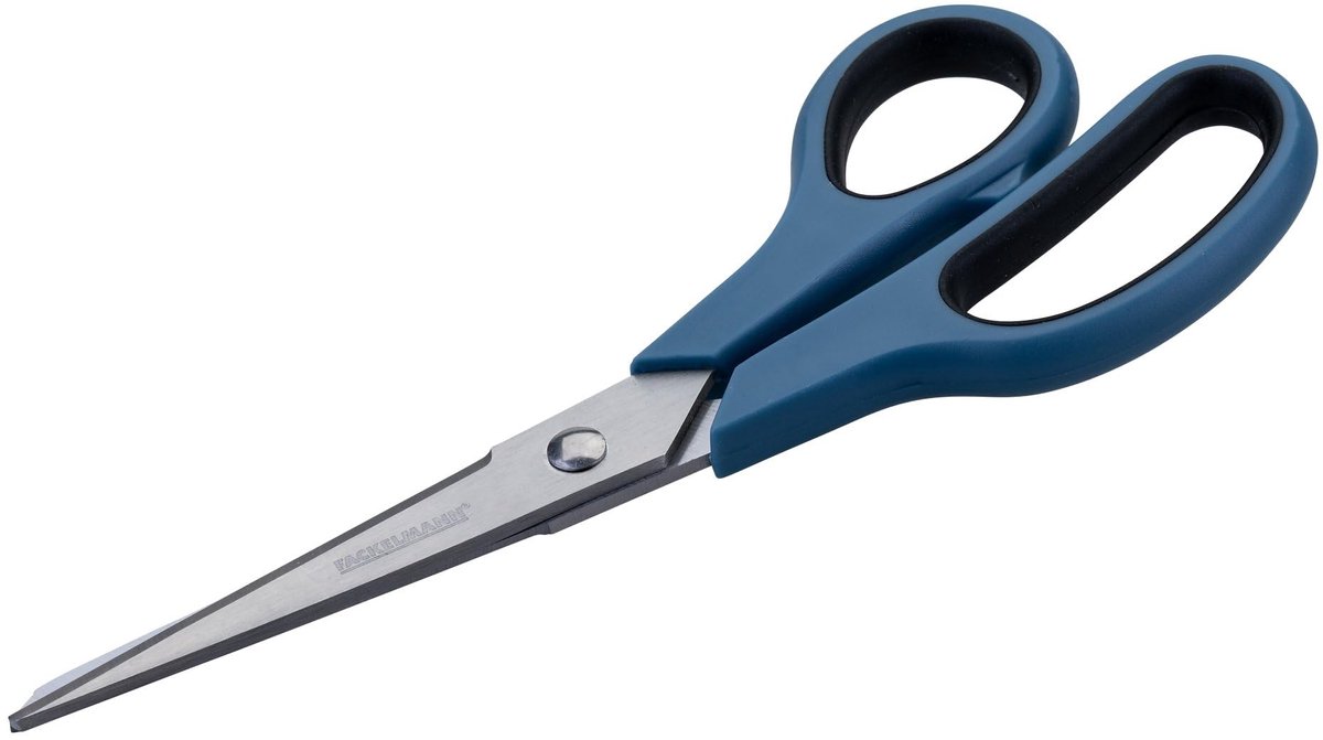 Fackelmann Schaar Onmisbaar voor Keuken, Huishouden & Werkplek – Scherpe, roestvrije messen, ergonomische handgreep, donkerblauw, 20 cm