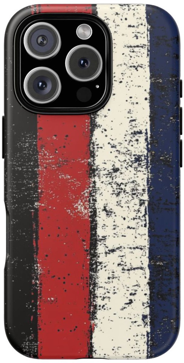 Verweerde Verticale Strepen Patroon – Telefoonhoesje Geschikt voor iPhone 16 Pro