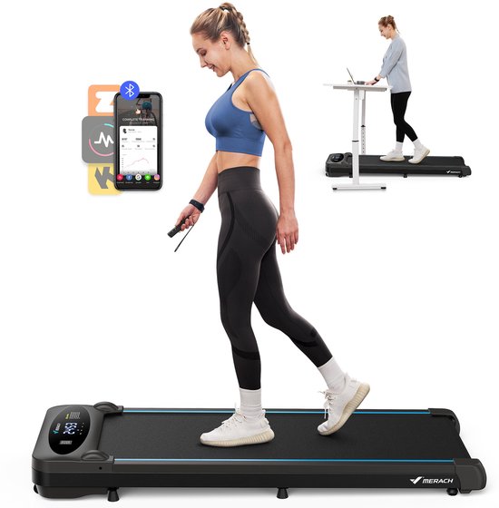 MERACH Loopband 6 km/u 2.75HP Zwart met LCD Scherm - MERACH - €120,99