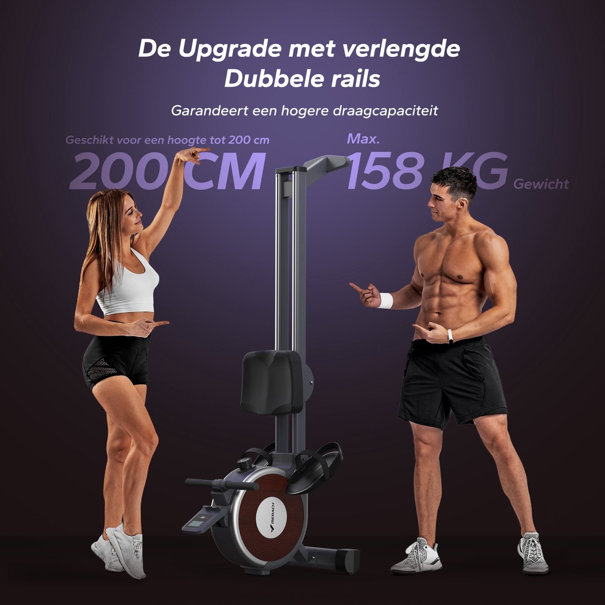 MERACH Magnetische roeimachine met bluetooth - 16 - afbeelding 2