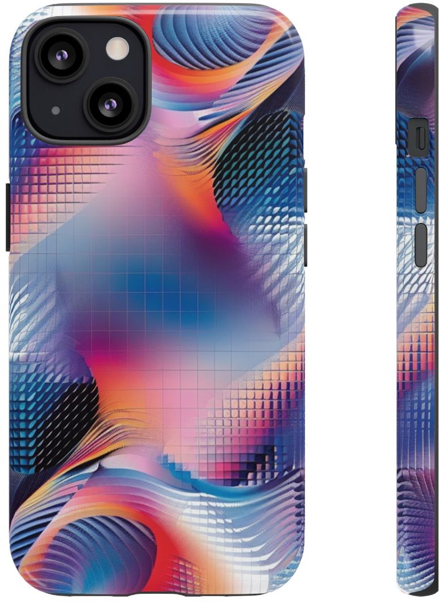 Kleurrijk Abstract Geometrisch Patroon – Telefoonhoesje Geschikt voor iPhone 13