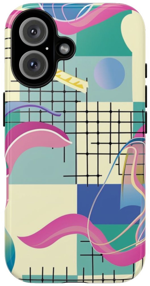 Kleurrijk Abstract Geometrisch Patroon – Telefoonhoesje Geschikt voor iPhone 16