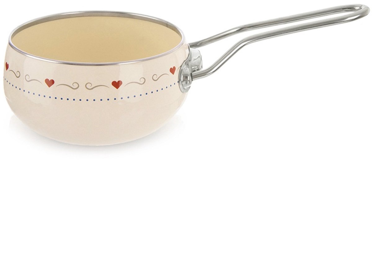 Steelpan Geëmailleerde TONCA 15 cm, 1,1 l - Sauspan - Kookpan - Kookpot - Soeppan