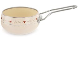 Steelpan Geëmailleerde TONCA 15 cm, 1,1 l - Sauspan - Kookpan - Kookpot - Soeppan