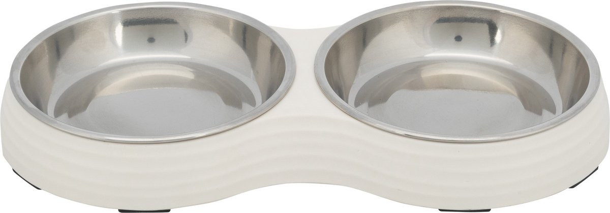 Dubbele voer- en drinkbak voor de kat 0,2 ltr Per 2