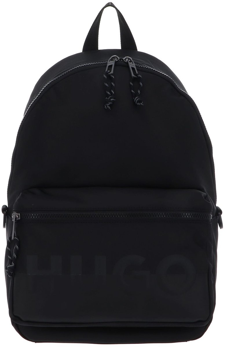 HUGO laptop rugzak rugzak met laptopvak Nosh Backpack Black zwart