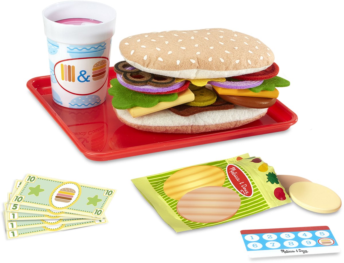 Melissa & Doug – Houten broodjeszaak speelset – Met snijfunctie — afbeelding 9