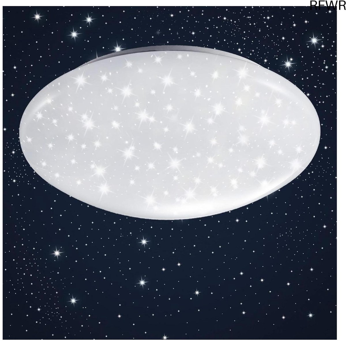 RFWR® Plafondlamp met sterrenhemel voor kinderkamer - LED plafonnière met glittereffect - Ø29cm, 1200 Lumen, 12W
