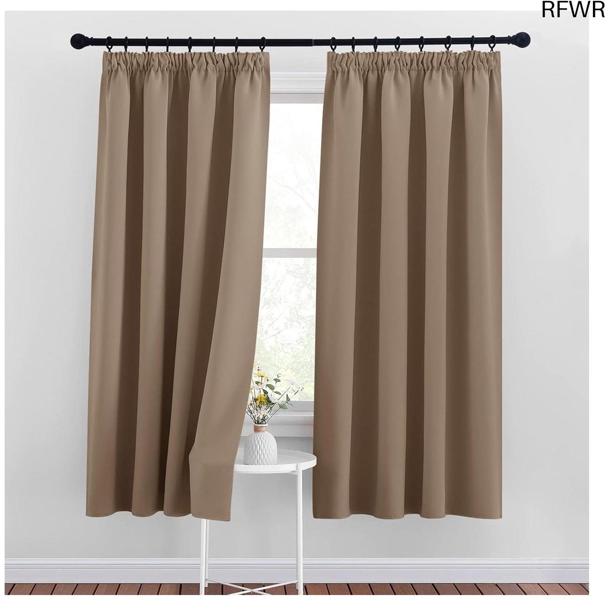 RFWR® Verduisterende Thermische Gordijnen 140x175cm - 2 Stuks, voor Woonkamer en Slaapkamer