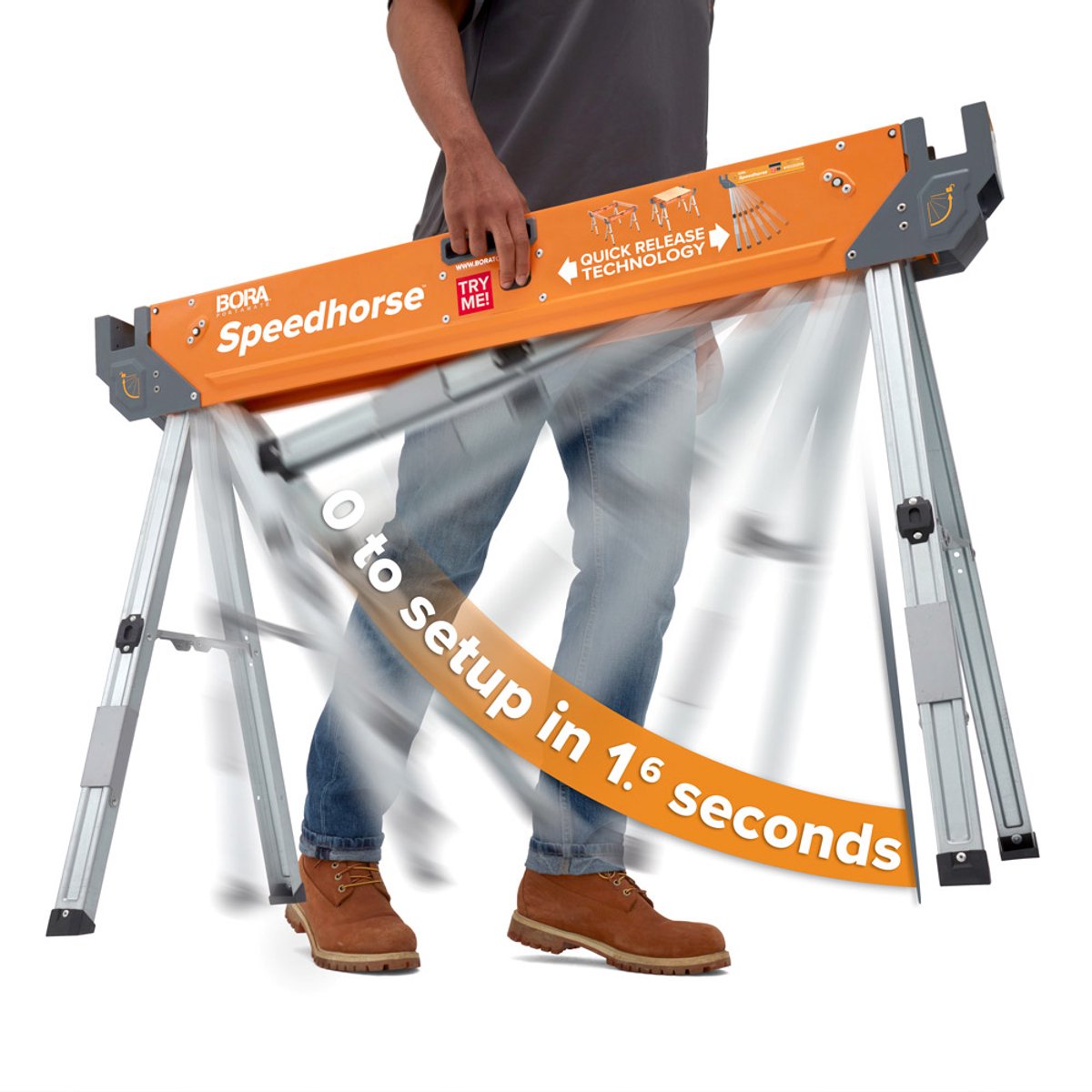Bora Speedhorse™ Zaagbokken, snel op te zetten en super stevig, 2 stuks - ACTIE PRIJS