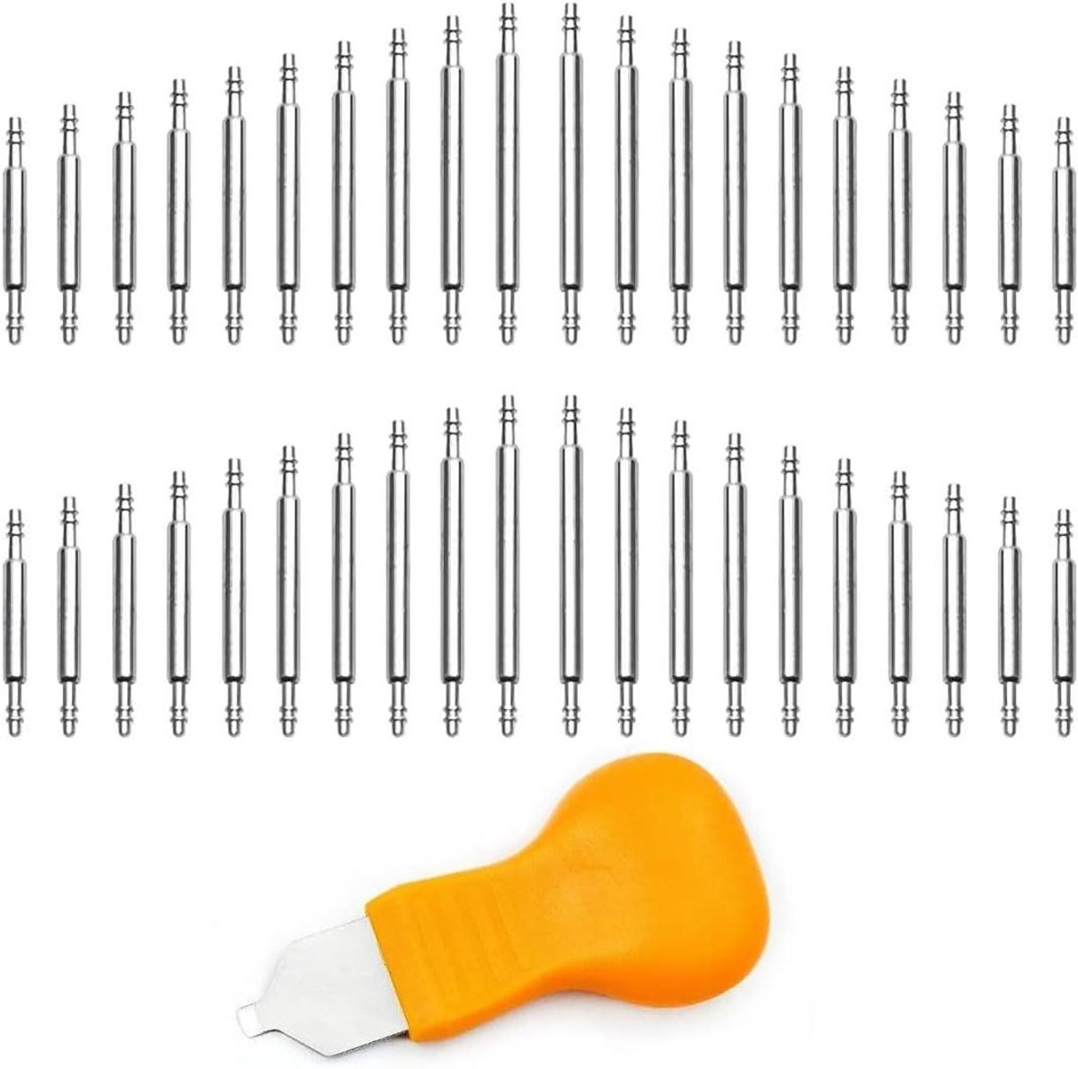 Allecto Plus - Vervangingsset horlogebandpennen - 40-delige set - Horloge-veerpen reparatiegereedschap - Roestvrijstalen bandpennen - Horloge openerIncluded - Horlogeband reparatieset met roestvrijstalen pennen gereedschap