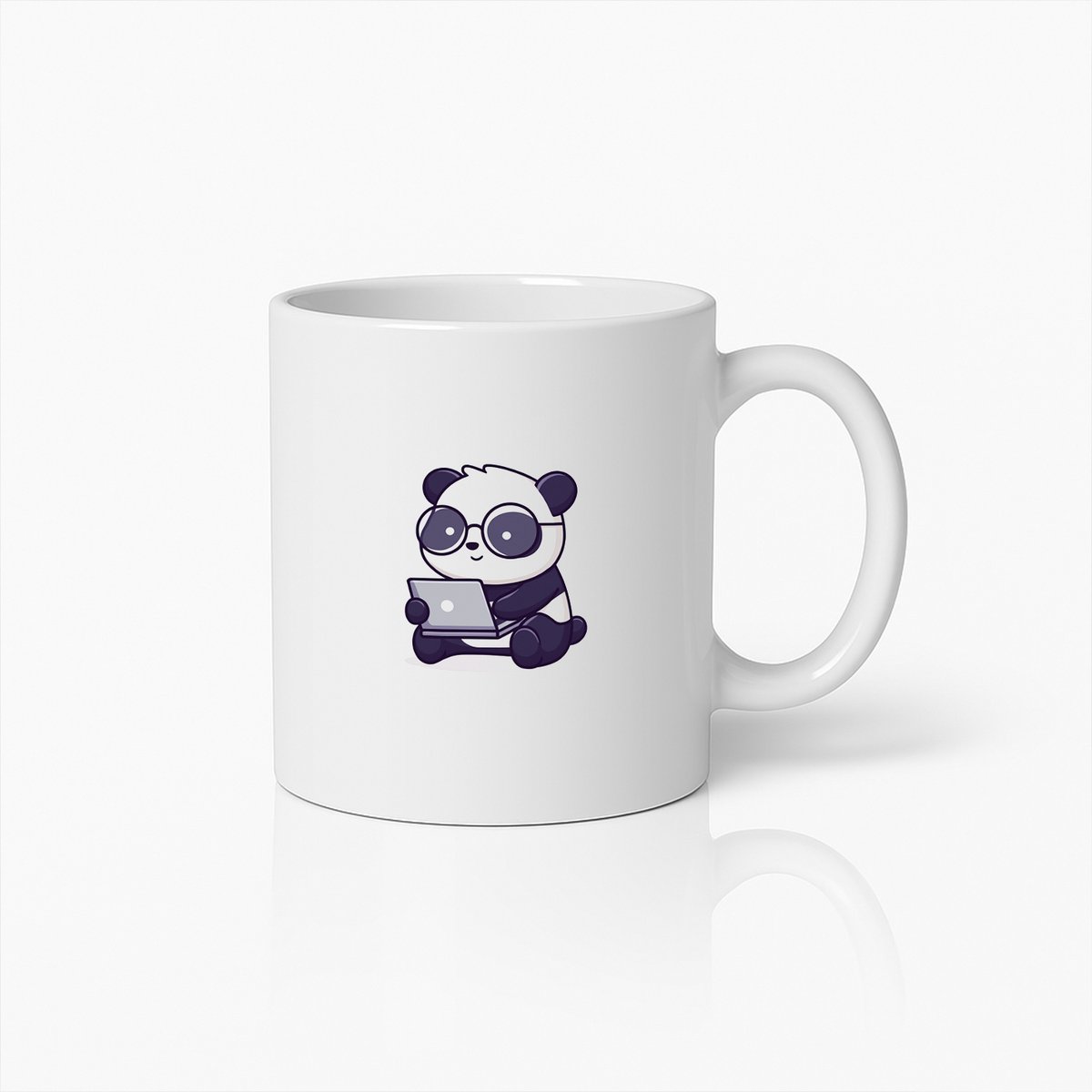 Schattige Panda met Laptop Mok – Schattige Geek Koffiebeker