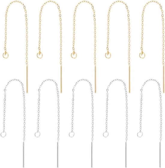 Foto: 40 stuks lange oorbellen van hypoallergeen roestvrij staal 90 mm oordraden voor sieraden maken