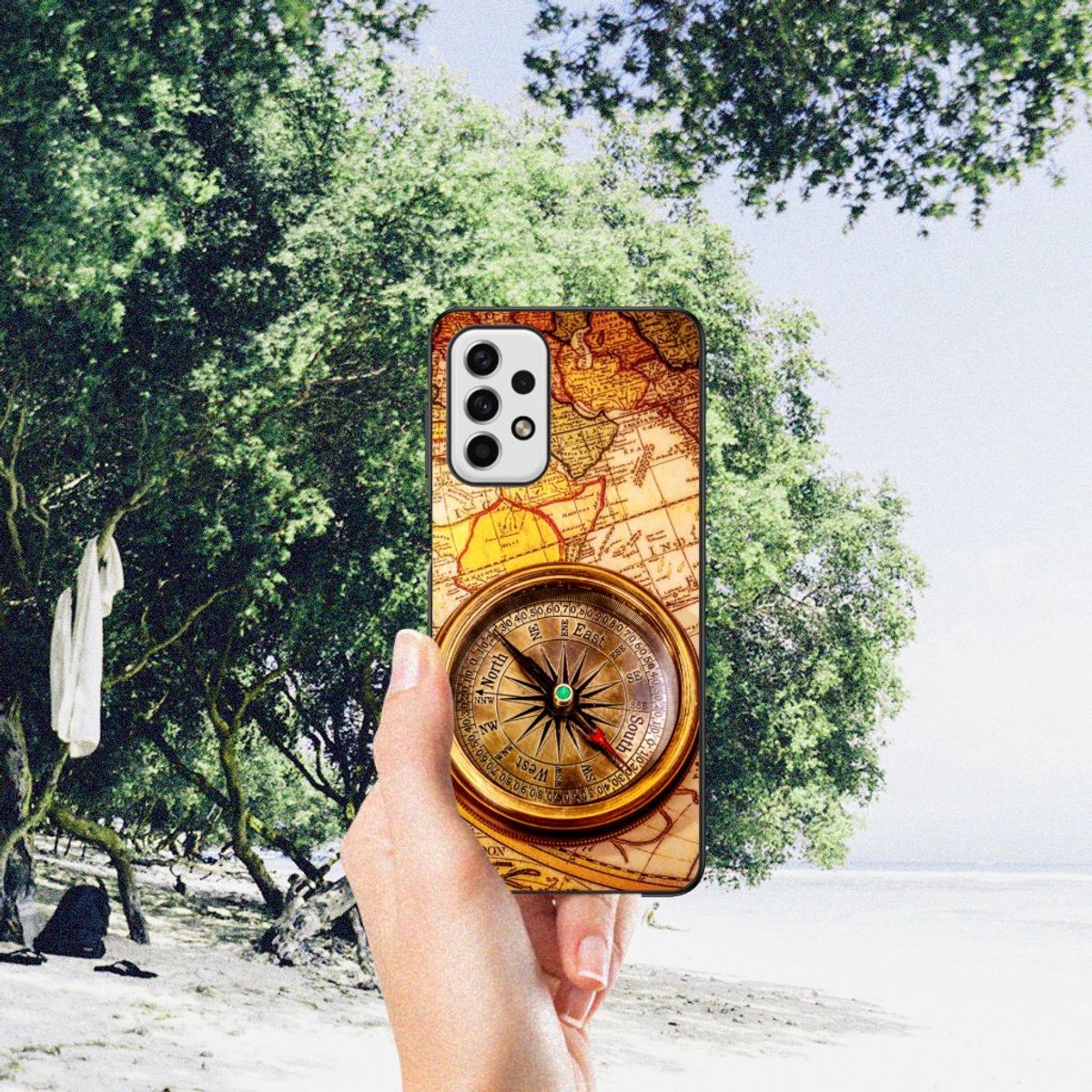 Back Cover voor Samsung Galaxy A23 TPU Backcover Kompas