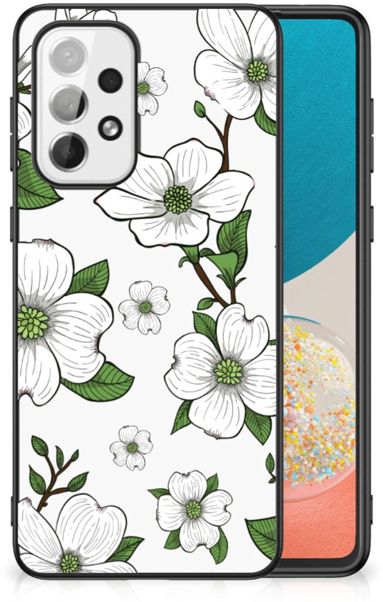 Samsung Galaxy A73 Bloemen Hoesje Dogwood Flowers