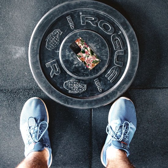 Coque arrière en TPU mignonne pour Samsung Galaxy S21 Ultra avec Fleurs à bordure noire