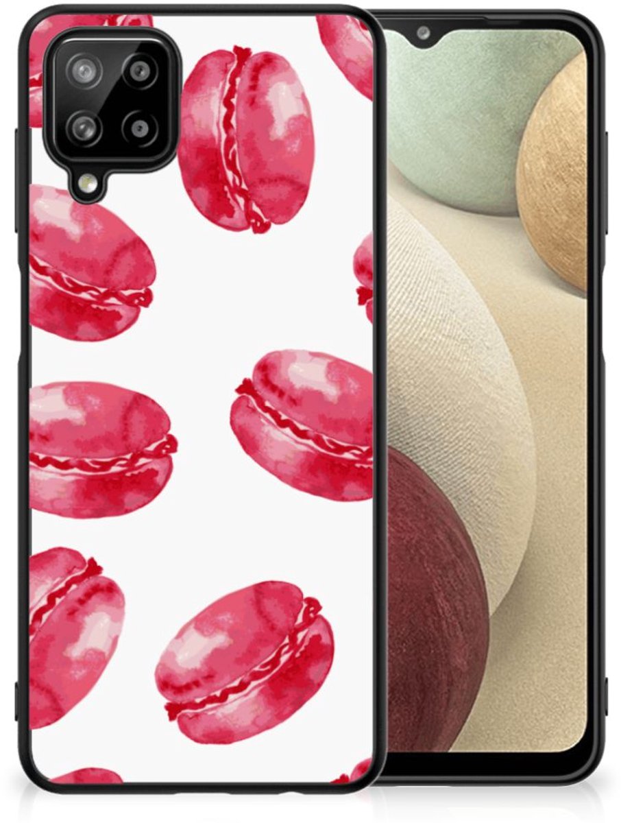 Samsung Galaxy A12 Back Cover Hoesje Pink Macarons