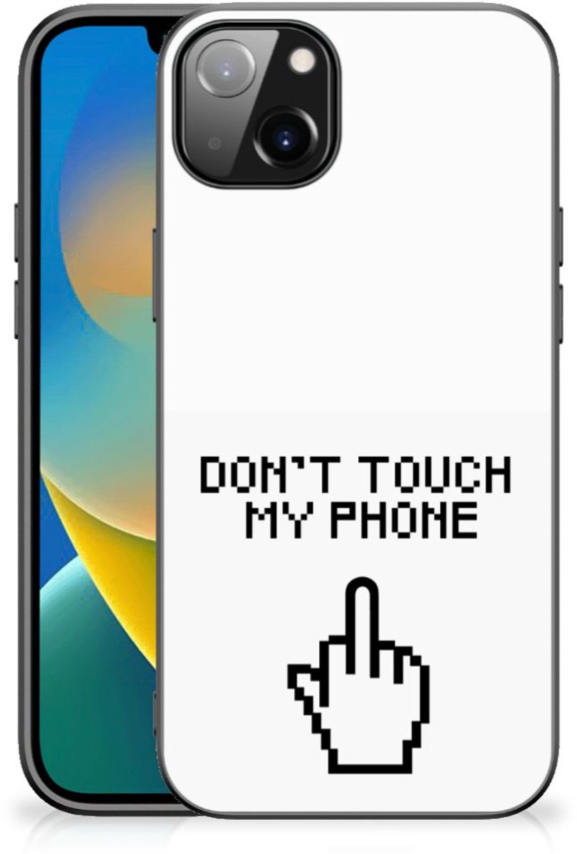 iPhone 14 Plus Telefoon Hoesje Finger Don't Touch My Phone