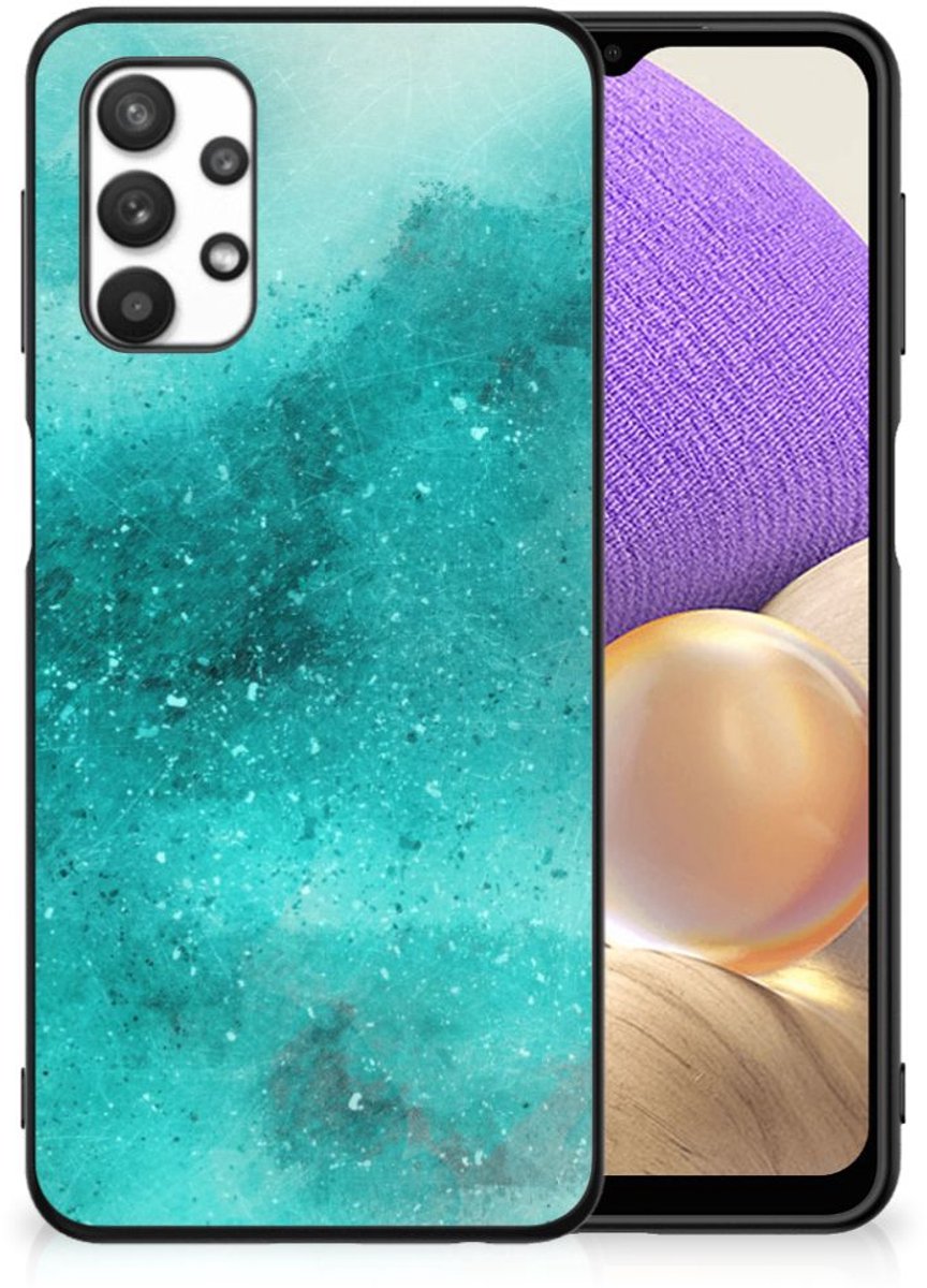 Kleurrijke Telefoonhoesje Samsung Galaxy A32 5G Painting Blue
