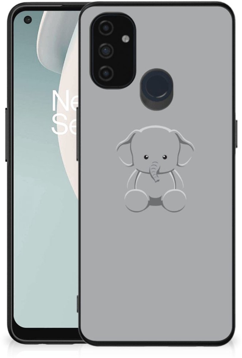 OnePlus Nord N100 Hoesje Grijs Baby Olifant