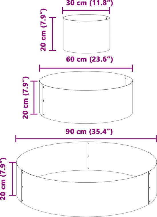 vidaXL - Tuin - Plantpot - Olijf - Groen - 90 - x - 90 - x - 20 - cm - Koudgewalst - staal