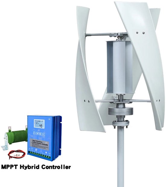 Foto: Windturbine windmolen windturbine generator windenergie verticaal as 5000w 12v met hybride regeling 3 messen stille en effici nte energieoplossing voor thuisgebruik