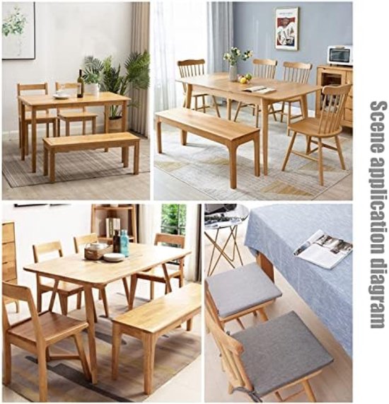 Kimgull Bankkussen Zitkussen Kussen Voor Bank Keukenbank Tuinbank Eetbank Vensterbank Stoelkussen (120X40X8CM Donkergrijs blauw
