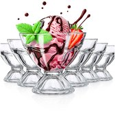 Ijsschalen Glas 100 ml 6 stuks - Ijsbekers - Schaaltjes - Ijscoupe - Ijsbekerset