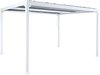 Aluminium pergola MCW-L41, lamellen paviljoen terrasoverkapping, stevig 8cm metalen frame 3x3,7m ~ wit