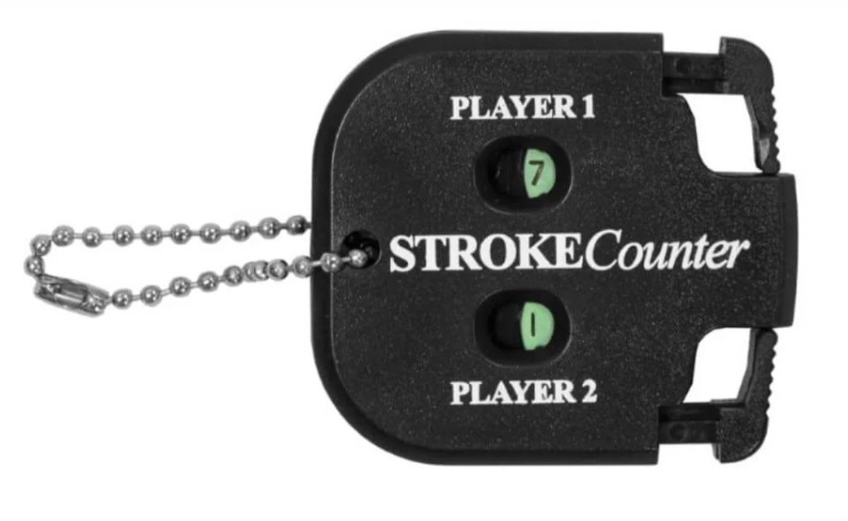Ulanax® | Golf scoreteller - Slagenteller - Handteller - Golftrainingsmateriaal - Golfaccesoires - 2 spelers - Zwart