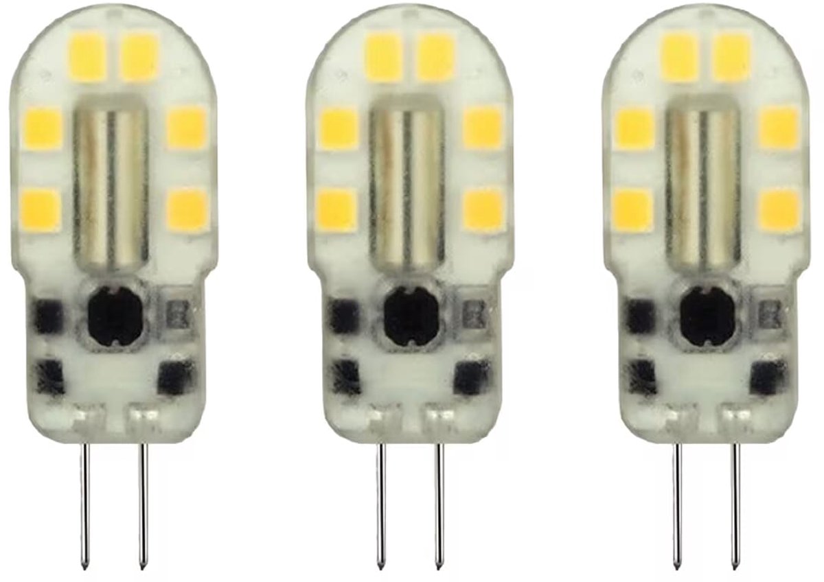 Avide G4 LED Insteeklamp 2W 12V - 4000K - 200lm - LED Lampjes Insteek - Wit licht - Vervangt 21W lamp - 3 stuks