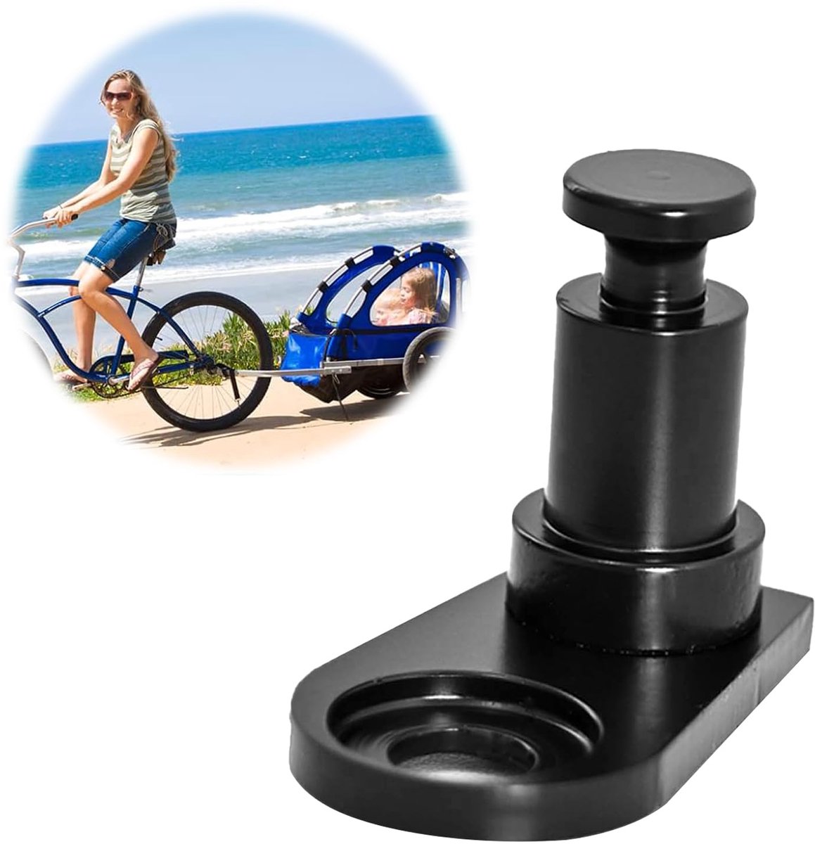 Ibenzoa® Fietskar Koppeling Universeel - (Zwart)