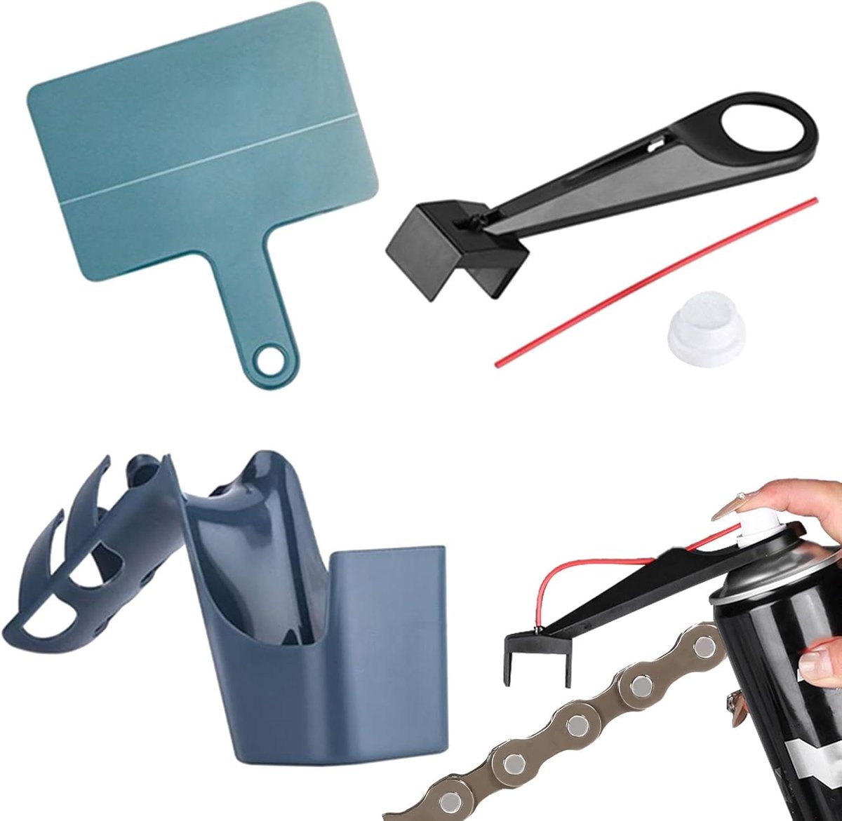ZVD Motorketting olieman tool - motorfiets ketting smeerapplicator, omvormer spatbescherming kit, spuit olie omleiding met spatbescherming, draagbare oliesproeier reinigingsset, efficiënte
