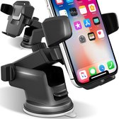 Support Magnétique Téléphone 360° Double Axe - Compatible IPhone MagSafe Et Android - Ventouse Puissante Noire